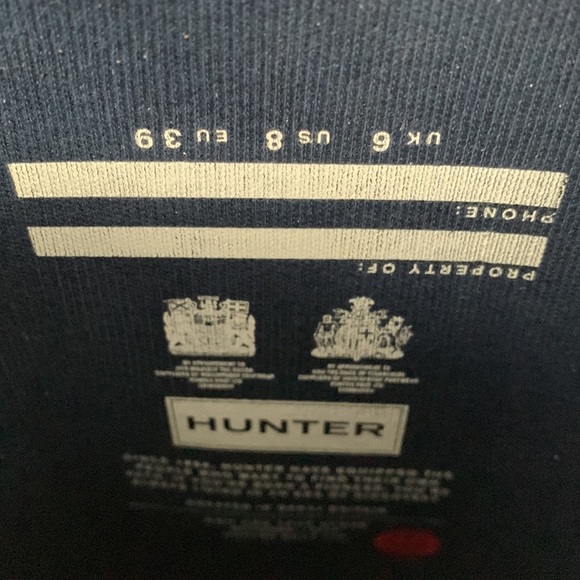 Hunter Original Tour Gloss rain boots in navy - Picture 4 of 8